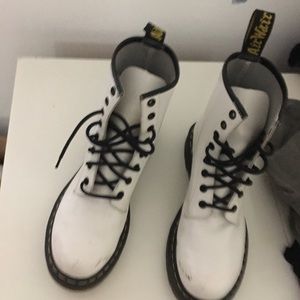 White Dr. Martin boots